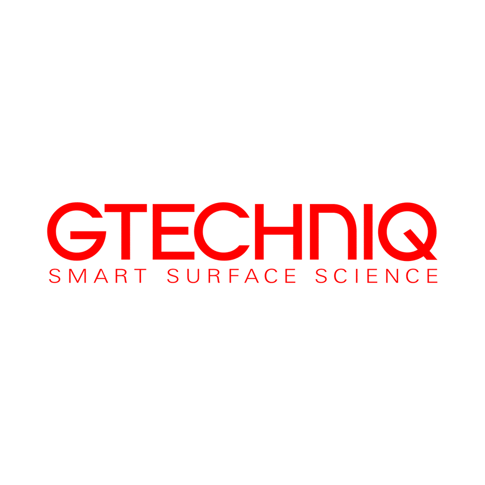 Gtechniq brand logo featuring modern, sleek text with a high-tech design, representing the advanced car care products and innovative solutions offered by the company.